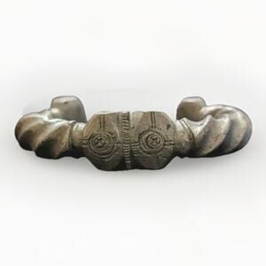 Antique African Niger Baoulé Dogon Bronze Manilla Currency Bracelet Cuff